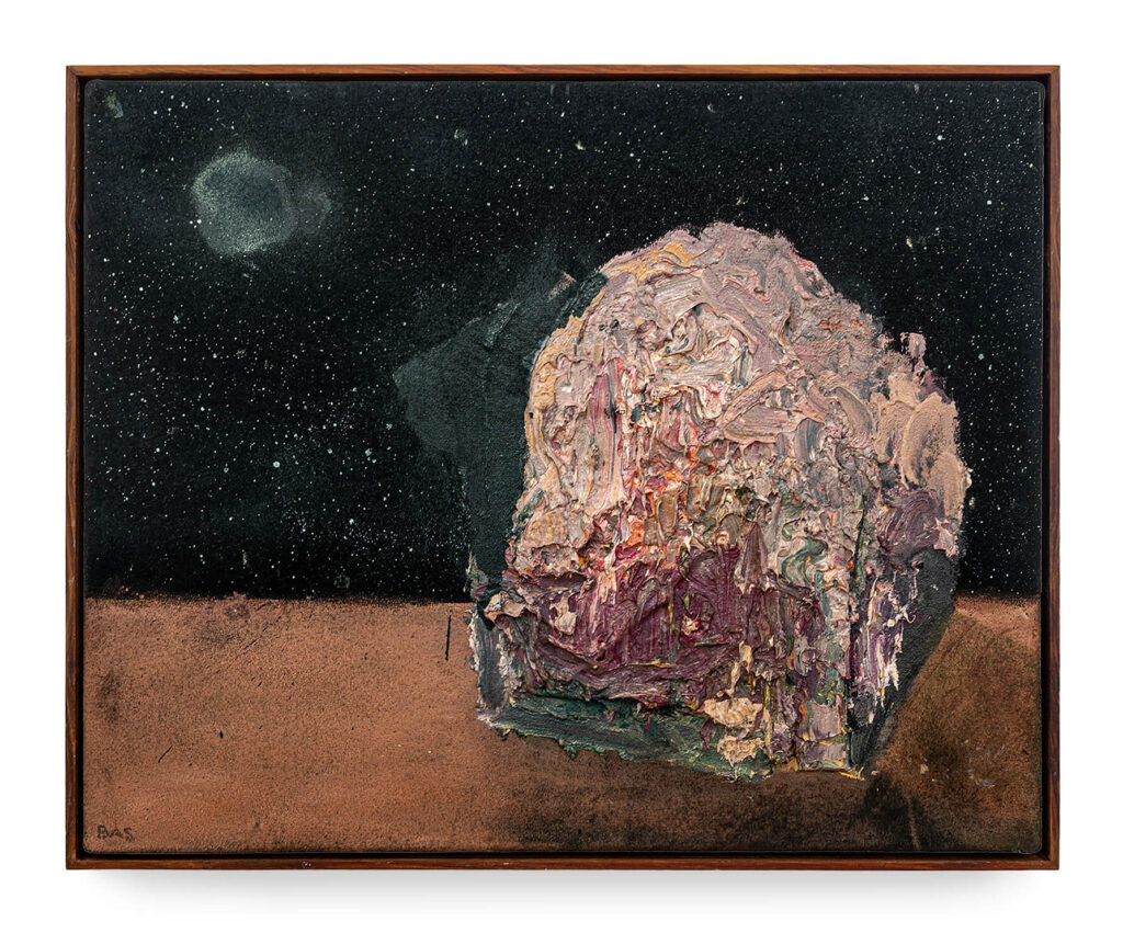 Bastiaan van Stenis The greatest velvet meatball landing 2025 Mixed Media on Velvet and Canvas SMAC Gallery