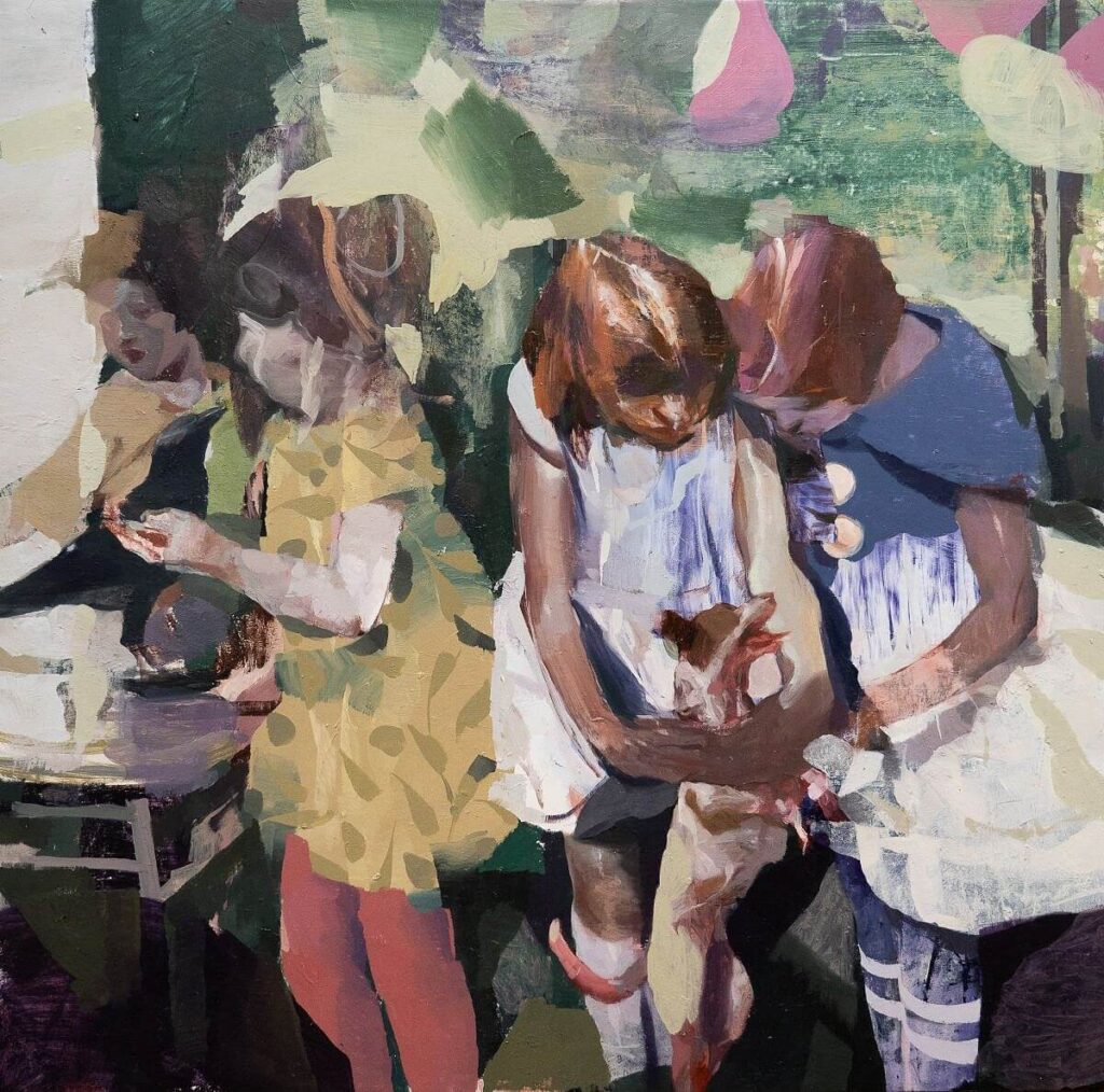 LARS ELLING THE BIRTHDAY PARTY 2026 OIL ON CANVAS