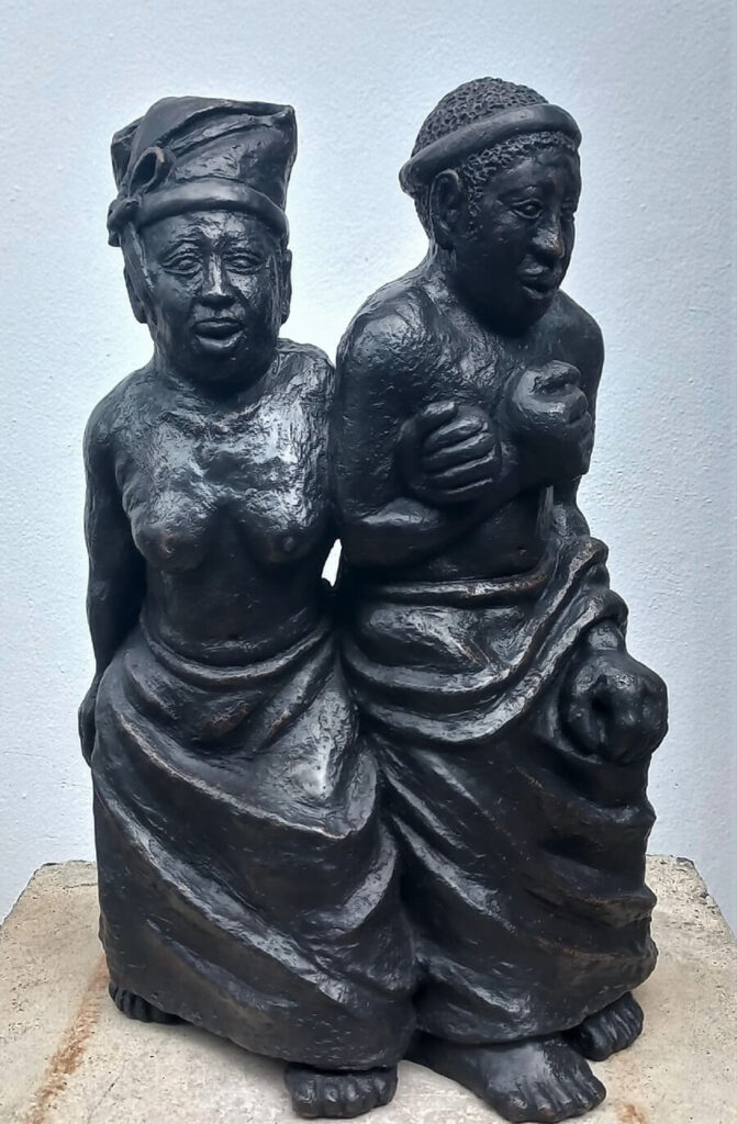 MMAKGABO MMAPULA HELEN SEBIDI TRADITIONAL LOVERS WALKING TOGETHER 2022 BRONZE