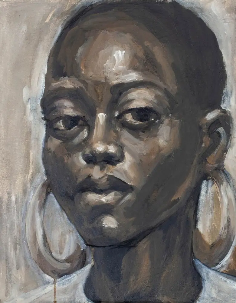 Patrick Seruwu Still Here 2026 Acrylic on stretched canvas